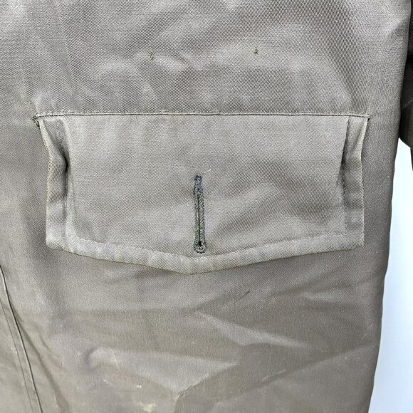 Vintage 70s Deacon Brothers Coat Mens XL Down Lined Brown Jacket Faux Sherpa - Picture 7 of 11